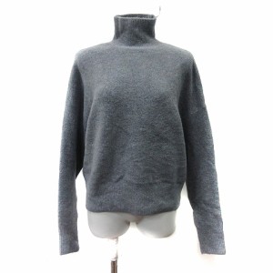 【中古】ザラ ZARA ニット セーター ハイネック 長袖 グレー /YI レディース