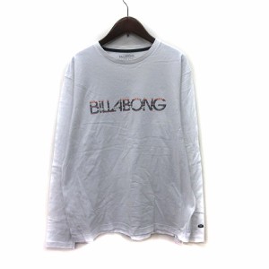 【中古】ビラボン BILLABONG Tシャツ カットソー 長袖 L 白 ホワイト /YI メンズ