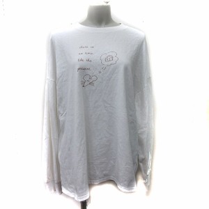 【中古】レイカズン Ray cassin Tシャツ カットソー 長袖 F 白 ホワイト /YI レディース