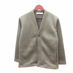 【中古】メンズメルローズ MEN'S MELROSE カーディガン 2 グレージュ /MN メンズ