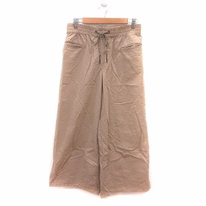 【中古】ザラ ZARA ワイドパンツ ロング M ベージュ /MS ■MO レディース