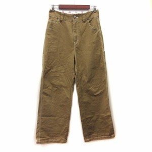 【中古】ディッキーズ Dickies ペインターパンツ ワイド 27 黄色 黄土色 /YI レディース