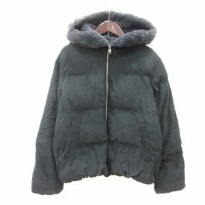 【中古】マジェスティックレゴン MAJESTIC LEGON 中綿ジャケット 総裏地 フェイクファー M ダークグレー ■MO