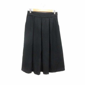 【中古】ロペピクニック ROPE Picnic プリーツスカート ロング 38 黒 ブラック /YK ■MO レディース