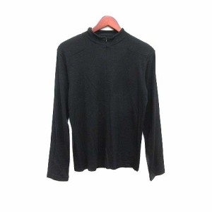 【中古】コムサデモードメン COMME CA DU MODE MEN ニット カットソー ハーフジップ 長袖 ウール 黒 /YK ■MO メンズ