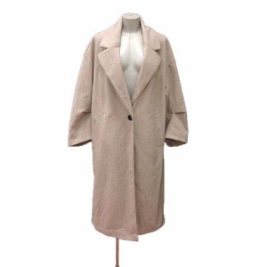 【中古】ザラ ZARA チェスターコート 総裏地 S ベージュ /YK ■MO レディース