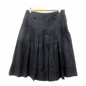 【中古】ソニア ソニアリキエル SONIA SONIA RYKIEL プリーツスカート ミモレ ロング 40 黒 ブラック ■MO レディース