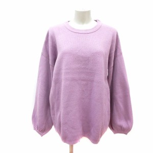 【中古】ダブルクローゼット w closet ニット セーター 長袖 F 紫 パープル /MN レディース