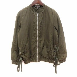 【中古】ザラ トラファルック ZARA Trafaluc trf ジャケット ブルゾン ジャンパー 中綿 レースアップ XS カーキ ■MO