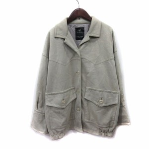 【中古】ダブルクローゼット w closet テーラードジャケット フェイクスエード 総裏地 F ベージュ /YI レディース