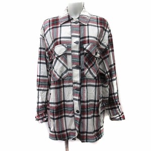 【中古】ザラ ZARA ステンカラージャケット チェック マルチカラー /YI レディース