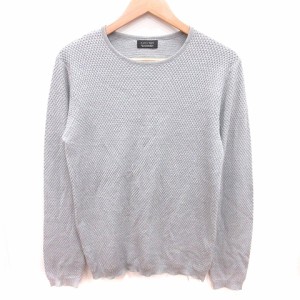 【中古】ザラマン ZARA MAN ニット カットソー Uネック 長袖 M グレー /RT メンズ