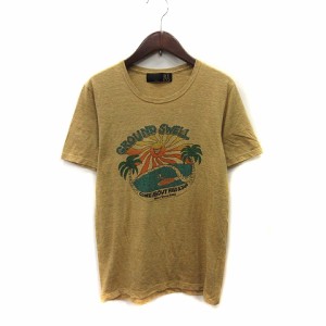【中古】リコ RICO Tシャツ カットソー 半袖 S 黄色 黄土色 /YI メンズ