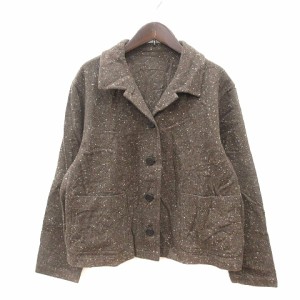 【中古】ジャンニロジュディチェ GIANNI LO GIUDICE ステンカラージャケット ウール 40 茶 ブラウン /MN レディース