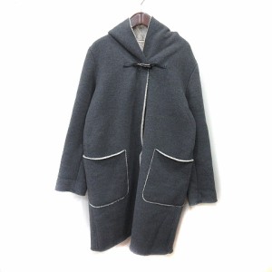 【中古】コムサイズム COMME CA ISM ロングコート フード 裏ボア 9 グレー /YI レディース