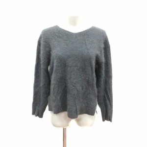 【中古】UNITED ARROWS closet story ニット セーター シャギー 長袖 ウール チャコールグレー /YK レディース