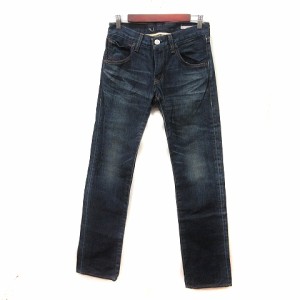 【中古】リーバイスプレミアム Levis PReMIUM パンツ デニム ジーンズ ダメージ加工 30 紺 ネイビー /YI レディース