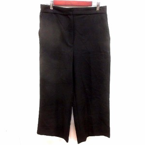 【中古】ザラ ZARA ワイドパンツ L 黒 ブラック /RT レディース