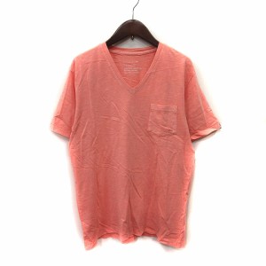 【中古】未使用品 ベイフロー BAYFLOW Tシャツ カットソー Vネック 半袖 M オレンジ /YI メンズ