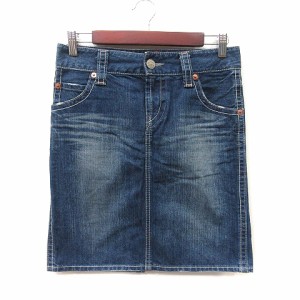 【中古】リーバイス Levi's タイトスカート ミニ デニム ダメージ加工 XS 紺 ネイビー /YI レディース