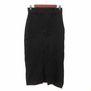 【中古】ザラ ZARA タイトスカート ロング 黒 ブラック /YI レディース