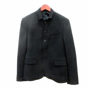 【中古】ザラマン ZARA MAN ステンカラージャケット 総裏地 44 黒 ブラック /MN メンズ