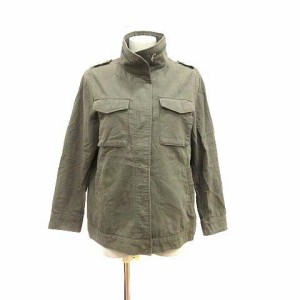 【中古】アメリカンホリック AMERICAN HOLIC ミリタリージャケット スタンドカラー F 緑 カーキ /YK レディース