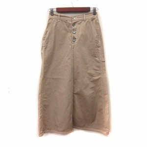 【中古】ダブルクローゼット w closet タイトスカート ロング M ベージュ /YI レディース