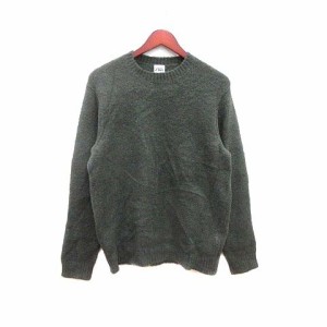 【中古】ザラ ZARA ニット セーター 長袖 M 緑 グリーン /YK メンズ