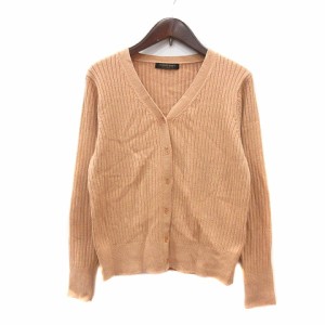 【中古】ユナイテッドアローズ UNITED ARROWS closet story カーディガン ニット リブ ベージュ /MN レディース