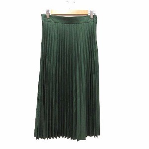 【中古】ザラウーマン ZARA WOMAN プリーツスカート ロング S 緑 グリーン /CT レディース