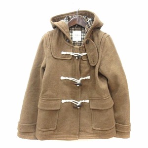 【中古】イッカ ikka ダッフルコート ショート ウール M ベージュ /MN レディース