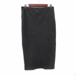 【中古】未使用品 ザラ ZARA タイトスカート ロング L 黒 ブラック /YI レディース