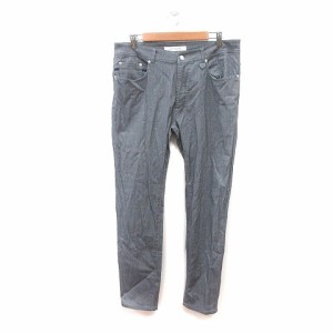 【中古】メンズメルローズ MEN'S MELROSE パンツ ストライプ ロング 5 紺 ネイビー /MS メンズ