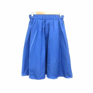 【中古】ロペピクニック ROPE Picnic フレアスカート ミモレ ロング 38 青 ブルー /YK レディース