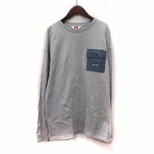 【中古】ベンデイビス BEN DAVIS Tシャツ カットソー 長袖 XL グレー /YI メンズ