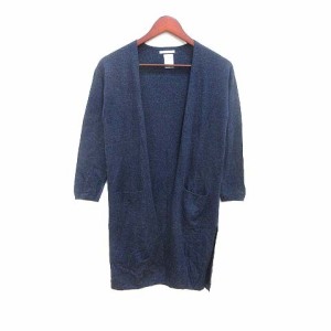 【中古】ザラ ZARA KNITWEAR ロングカーディガン ニット 前開き 長袖 140 紺 ネイビー /YK キッズ