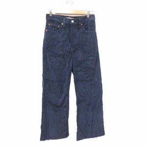 【中古】リーバイス Levi's コーデュロイパンツ ワイド ロング 27 紺 ネイビー /CT メンズ