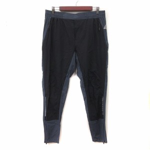 【中古】ザラ ZARA スキニーパンツ ナイロン グレー 黒 ブラック /YI レディース