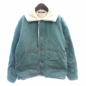 【中古】ザラ ZARA ステンカラージャケット 裏ファー M 緑 グリーン /AU メンズ