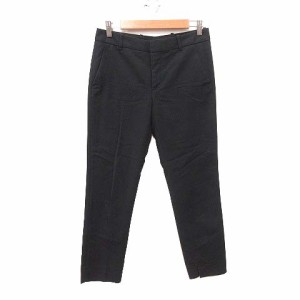 【中古】ザラウーマン ZARA WOMAN テーパードパンツ スラックス スリット S 黒 ブラック /CT レディース