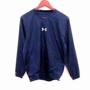 【中古】アンダーアーマー UNDER ARMOUR COLDGEAR カットソー Vネック 長袖 SM 紺 ネイビー /RT メンズ