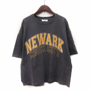 【中古】ニコアンド Niko and.. Tシャツ カットソー 半袖 グレー /YI レディース