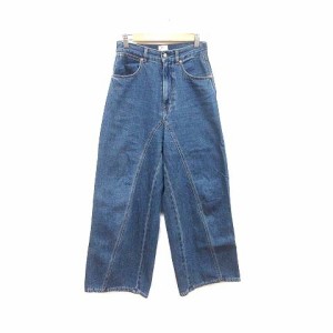 【中古】コーエン coen ワイドパンツ デニム M 青 ブルー /YK ■MO レディース