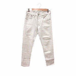 【中古】マウジー moussy デニムパンツ ジーンズ ボタンフライ 25 白 ホワイト /YK ■MO レディース