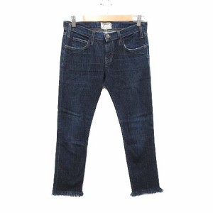 【中古】カレントエリオット CURRENT ELLIOTT デニムパンツ ジーンズ スキニー フリンジ 25 紺 ネイビー レディース