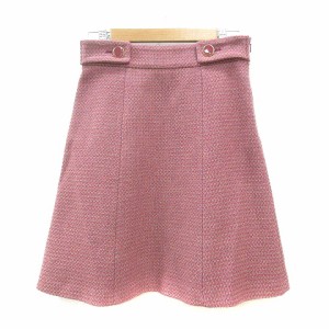 【中古】ジルスチュアート JILL STUART フレアスカート ひざ丈 総柄 4 ピンク /MN レディース