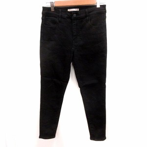 【中古】リーバイス Levi's パンツ デニム ジーンズ スキニー ロング 26 黒 ブラック /RT レディース