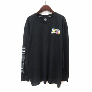 【中古】アンダーアーマー UNDER ARMOUR Tシャツ カットソー 長袖 XXL 黒 ブラック /YI メンズ