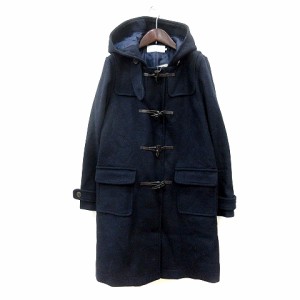 【中古】未使用品 ショコラフィネローブ chocol raffine robe ダッフルコート ロング 総裏地 M 紺 ネイビー